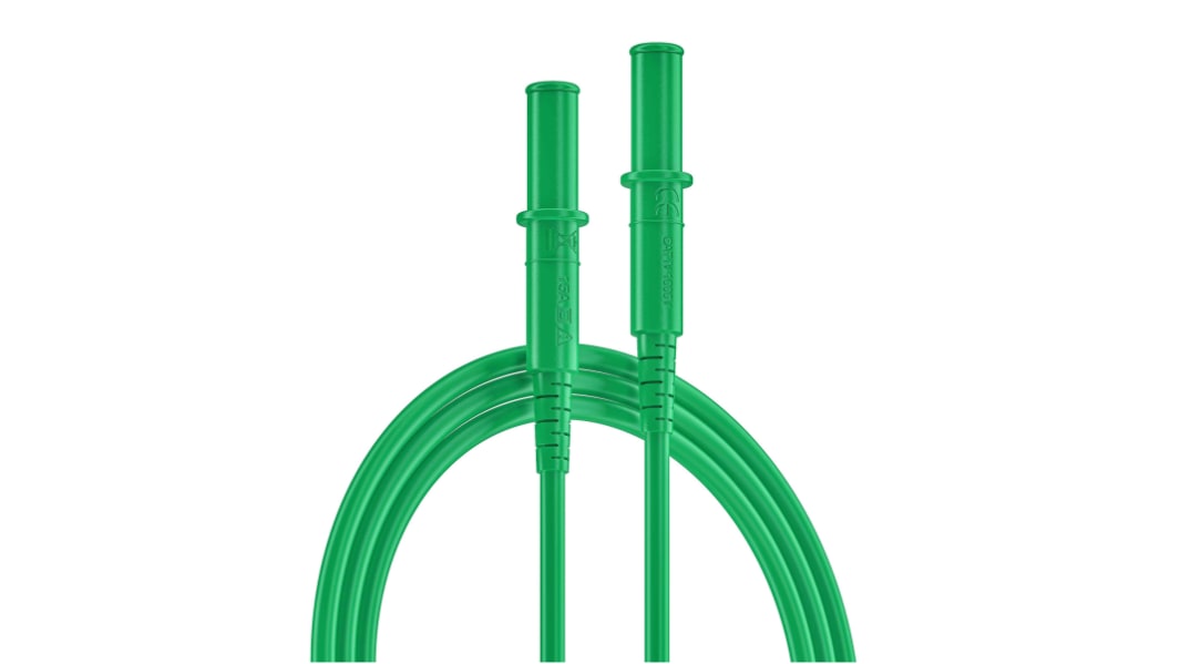 RS PRO Test Leads, 10A, 1000V, Green, 3m Lead Length