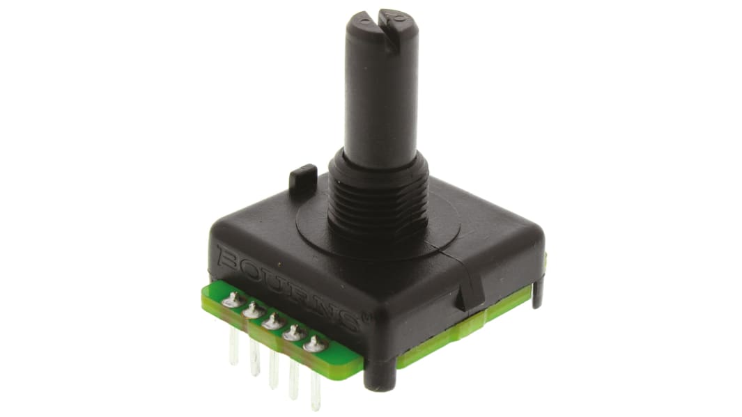 Encoder rotativo meccanico Assoluto Bourns 128 impulsi/giro, albero 6,35 mm, Montaggio su staffa
