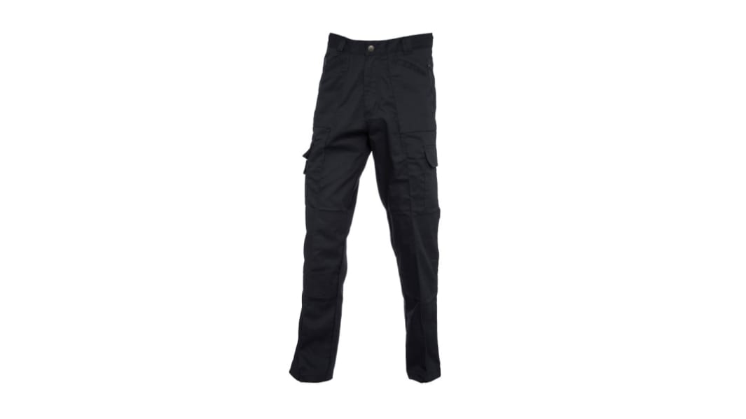Pantaloni UC903 Nero 35% cotone, 65% poliestere taglia Lungo, lunghezza 33poll 32poll 81cm