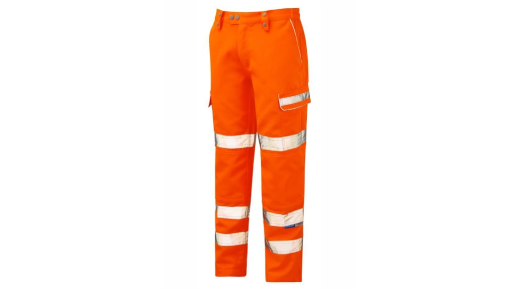 PULSAR PR336 Orange Water Repellent Hi Vis Trousers 42in Leg Length 33in