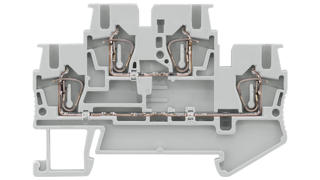 Siemens 8WH DINレール端子, 14AWG 500 V, スプリング