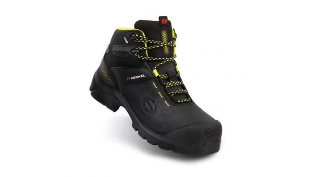 Heckel Heckel EN20345 S3, Unisex, Sicherheitsstiefel Schwarz mit Verbundmaterial-Schutzkappe, Größe 39 / UK 6
