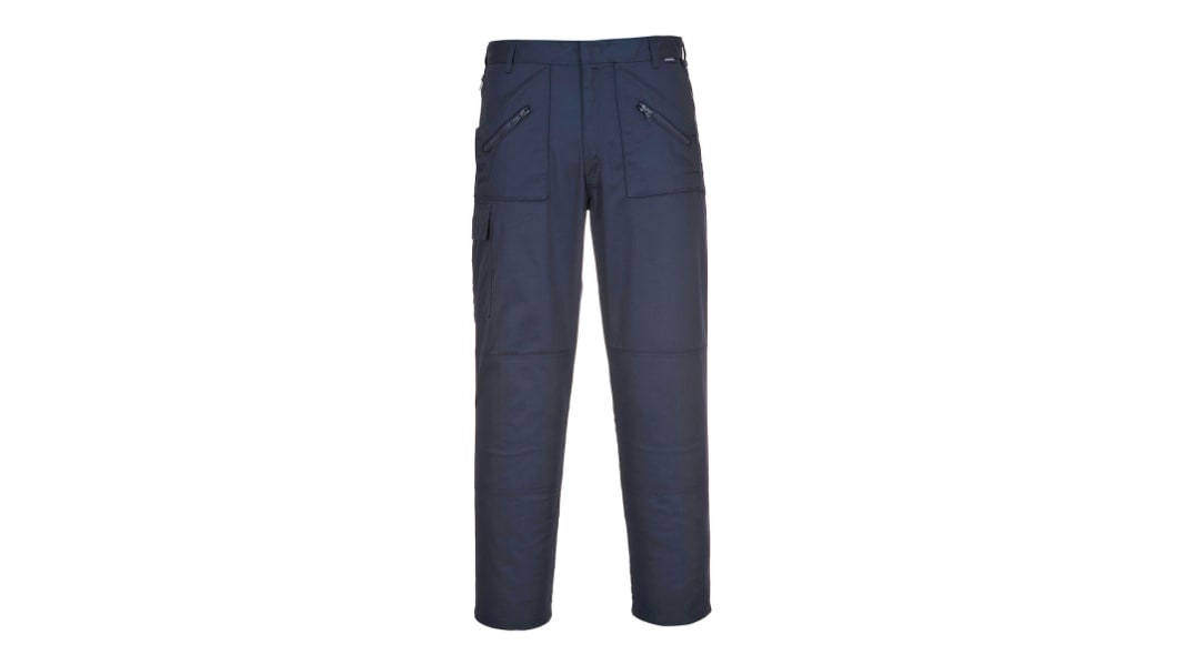 Portwest S887 Action Unisex Hose, 35 % Baumwolle, 65 % Polyester Marineblau Praktisch, Weich, Größe 112cm / 44Zoll x