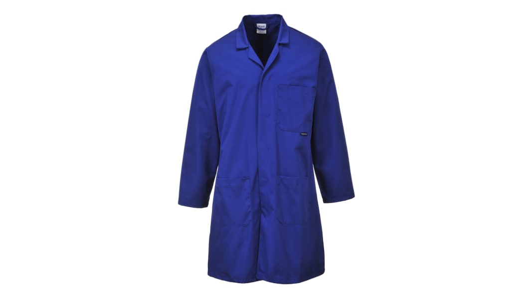 Bata de laboratorio Unisex Portwest de color Azul real, talla L
