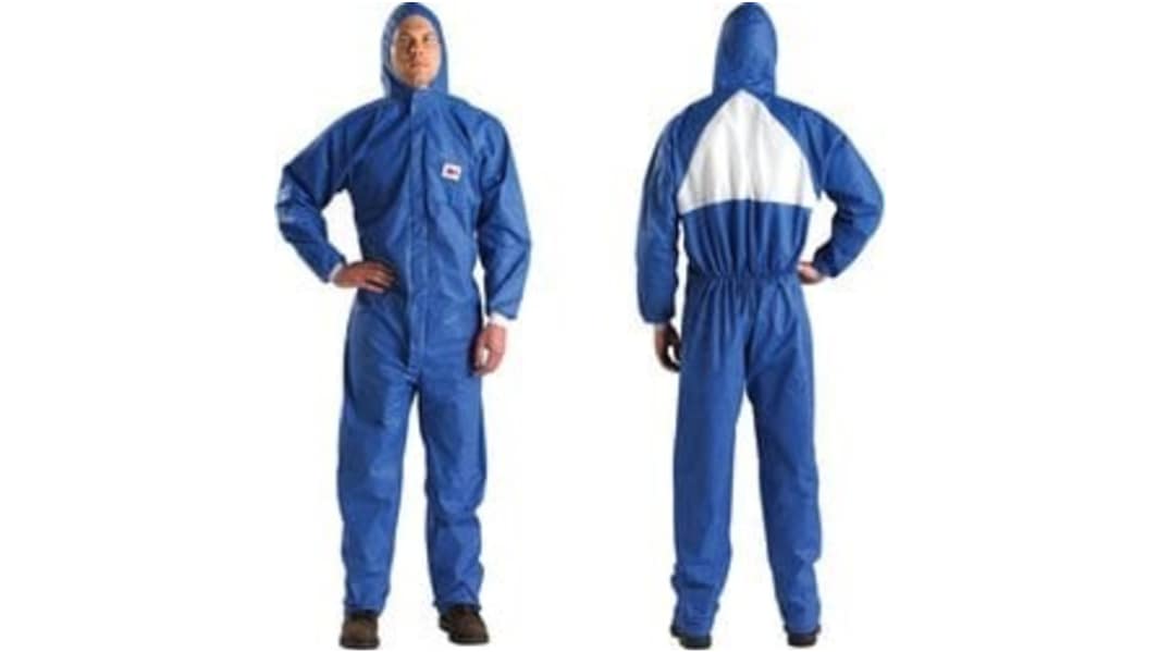 Tute monouso 3M Unisex tg. XL, col. Blu, Bianco