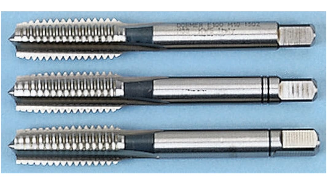 Jeu de tarauds M7, pas de 1.0mm, Métrique, HSS, Taraud à main