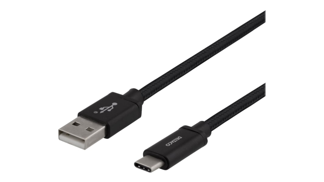 Deltaco USB 2.0 USB A to USB C, 2m