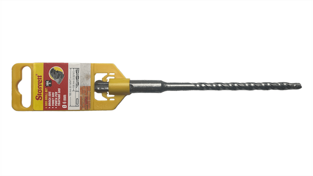 Starrett SDS Plus Carbidstahl SDS Plus-Bohrer 6mm x 160 mm, Anschliffwinkel 130°