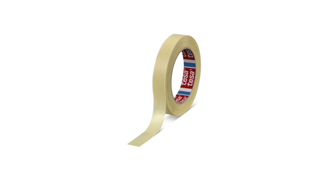 Tesa 4323 Papier Abdeckband Beige, Stärke 0.13mm Naturgummi-Kleber 19mm x 50m