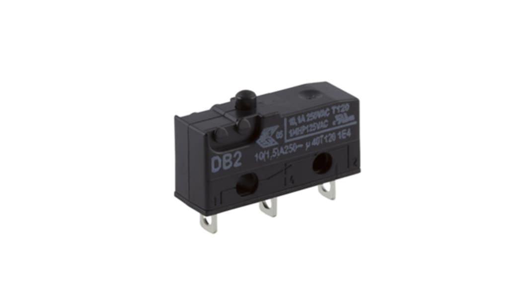 Microrupteur Bouton ZF, A souder, SPDT, 0,1 A