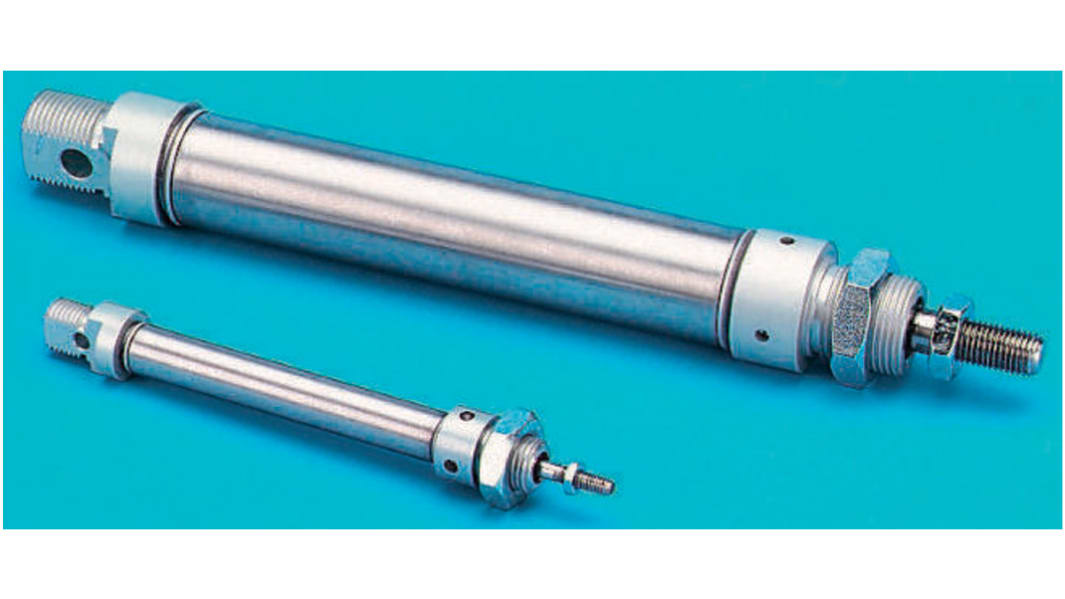 RS PRO ISO 6432 Pneumatikzylinder einfachwirkend, Bohrung Ø 16mm / Hub 50mm, bis 10bar