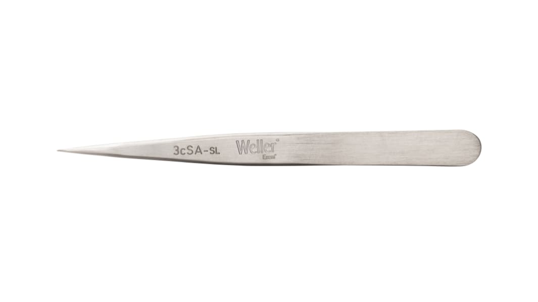 Weller Erem 110 mm, Stainless Steel, Pointed, Tweezers