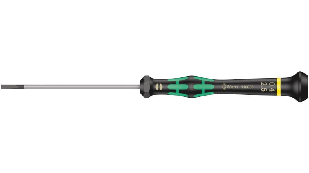 Tournevis de précision Wera, pointe , pour vis Fendu 2,5 x 0,4 mm type Tournevis de précision