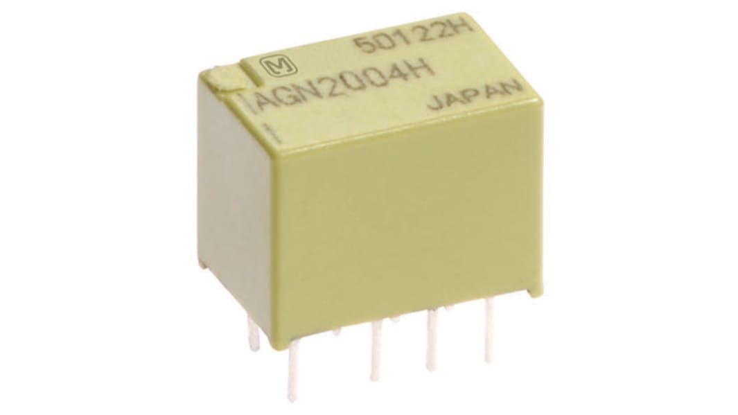 Panasonic AGN Signalrelais SMD Printrelais, 4.5V dc Spule, 2-poliger Wechsler, 1A, 125V / 110V, Leiterplattenstift