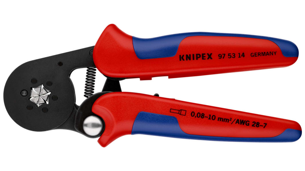 Knipex Hand Ratcheting Crimp Tool for Wire Ferrules, 0.08 → 10mm² Wire