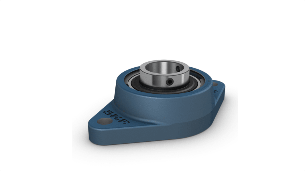 Cuscinetto flangiato SKF, 2 fori di montaggio da 11,5mm, Ø int 15mm, dimensioni 98.5mm x 57mm x 32.9mm, in Ghisa