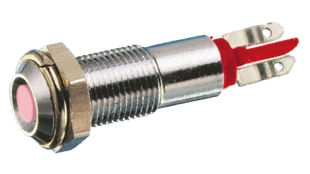 Indicatore da pannello Signal Construct Rosso  a LED, 12V cc, IP67, Ad incasso, foro da 8mm