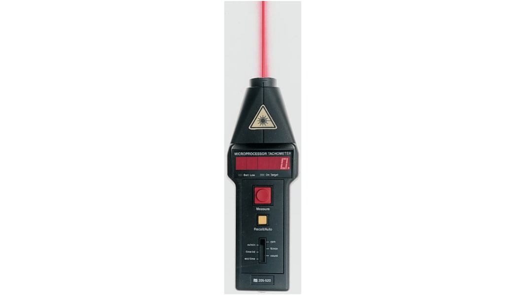 Compact Tachometer Best Accuracy ±0.05 % - With RS Calibration Optical LED 99999rpm