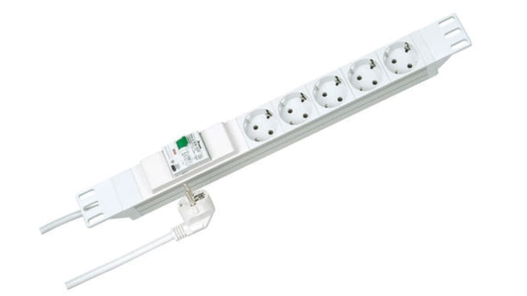 Rallonge électrique Kopp 2m, 5 prise Type F - Schuko allemand, 250 V c.a., 16A