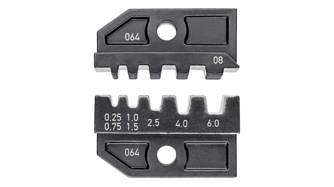 Matriz de crimpado Knipex 97 49 08 serie 97, para Casquillo, para cable de 0.25mm² → 6mm², para cable de 24AWG → 10AWG