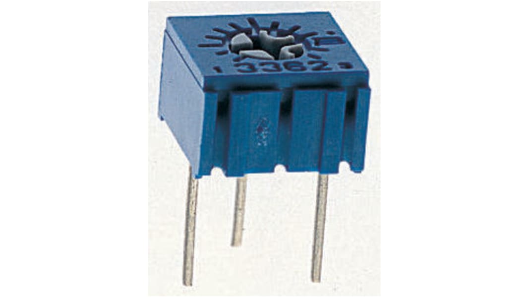 Bourns Trimmer potenciométer 3kΩ, ±10%, ±100ppm/°C, Furatszerelt, 0.5W, Érintkezőtüske 3362 sorozat