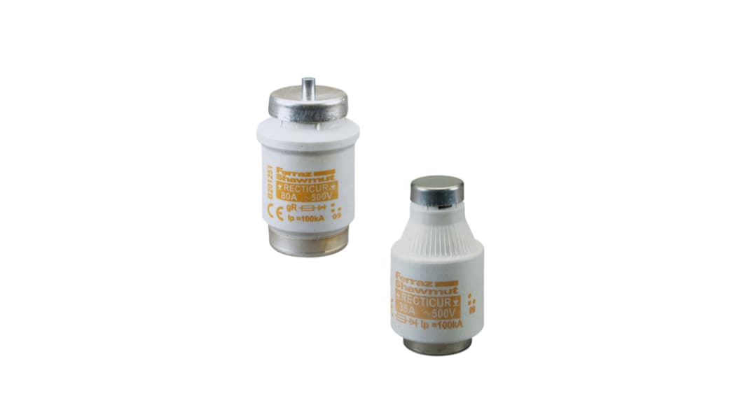 Fusible de type DIAZED Mersen, 10A, taille DII, gR, 500V c.a.