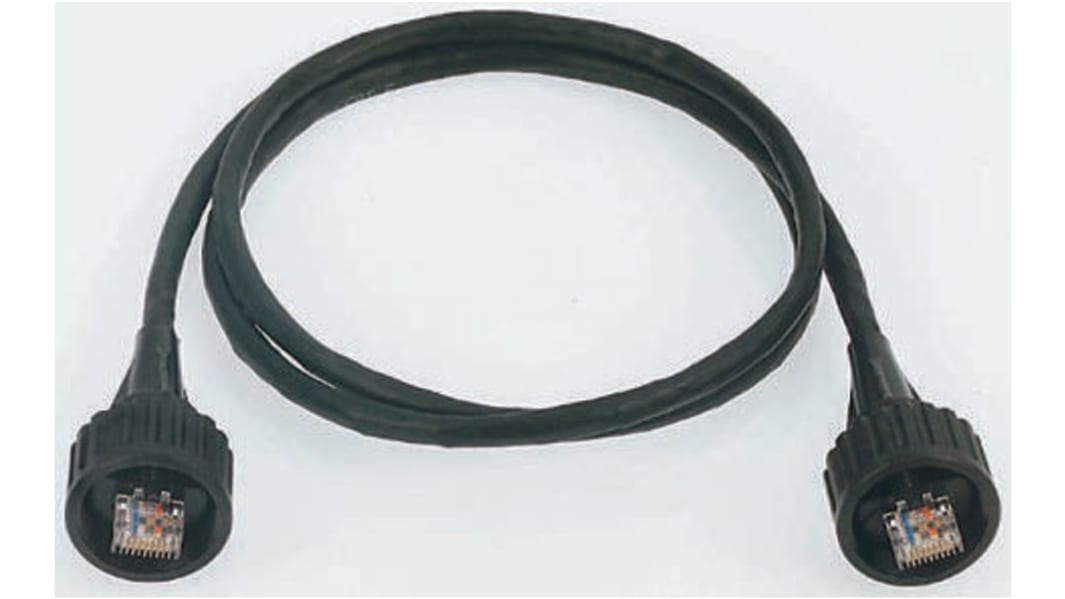 Brad from Molex, 5m Cat5e, Black RJ45 to Male RJ45 Male, F/UTP Shielded, Terminated PUR Sheath