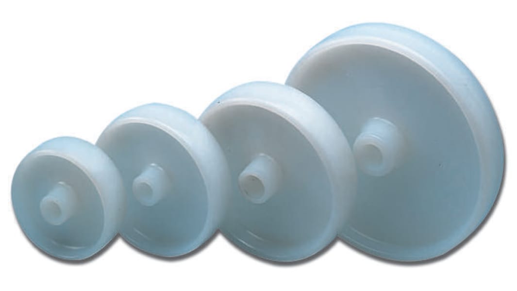 LAG White Polyamide Hygienic, Low Rolling Resistance, Non-Marking Trolley Wheel, 700kg