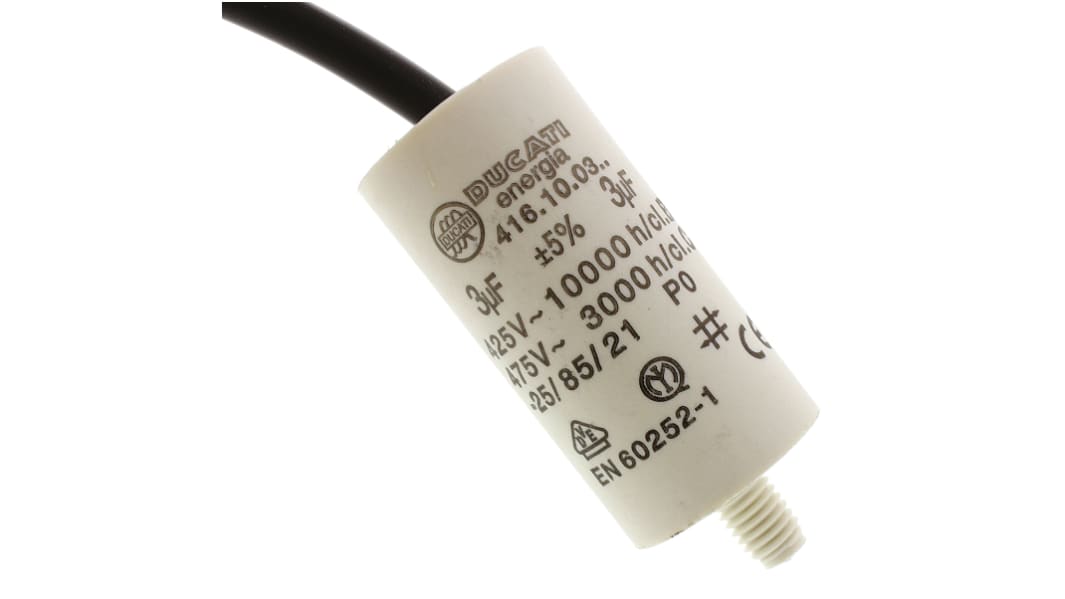 Ducati 4.16.10 Folienkondensator 3μF ±5% / 400 → 500V ac, Schraubmontage