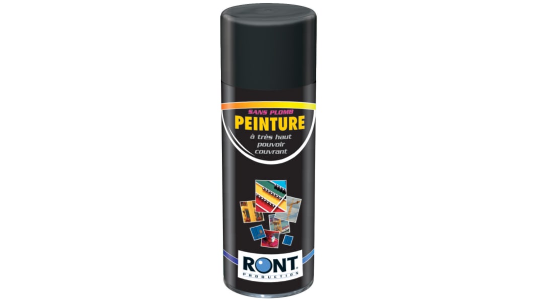 Peinture aérosol Ront Production, Noir RAL 9005 Mat, 400ml