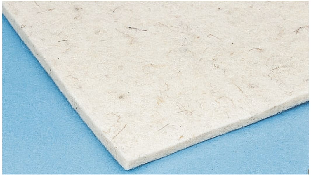 Filtplade Viskose, uld, 1m x 500mm x 1.5mm