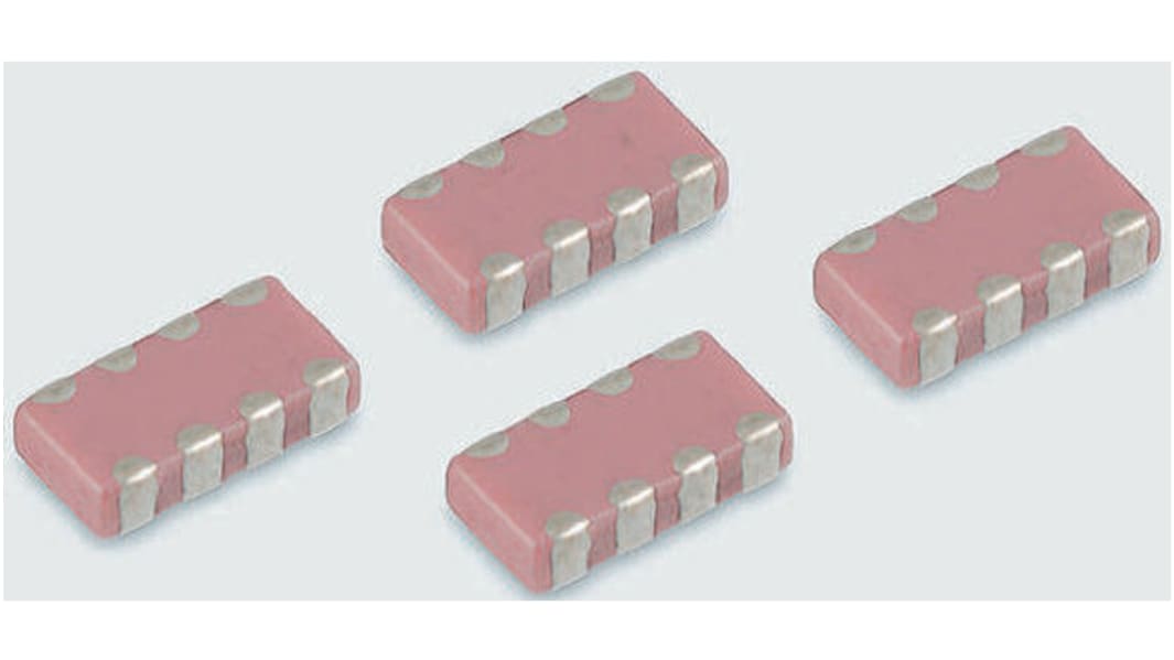 Yageo Array Capacitor 1nF 50V dc ±10% 4-way X7R Dielectric , 0612 (1632M), C-Array, Surface Mount
