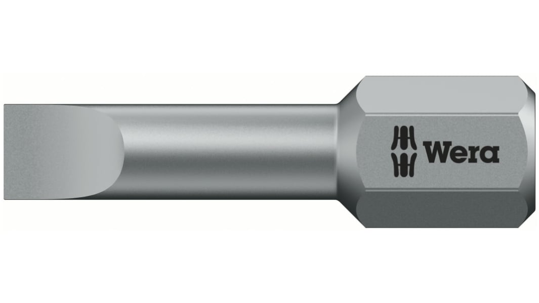 Wera Slotted Screwdriver Bit, SL4 Tip
