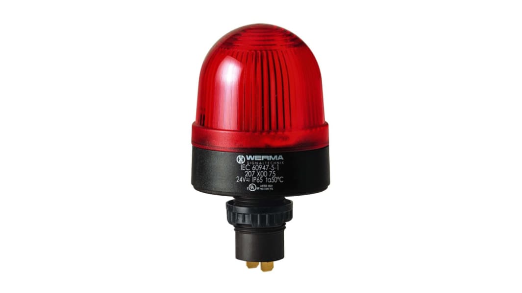 Werma 信号灯 キセノン灯赤 24 V dc EM 208シリーズ 208.100.55
