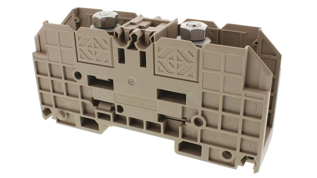 Weidmuller 1028300000 WFF Series Brown, 35mm², Single-Level, Bolt Termination
