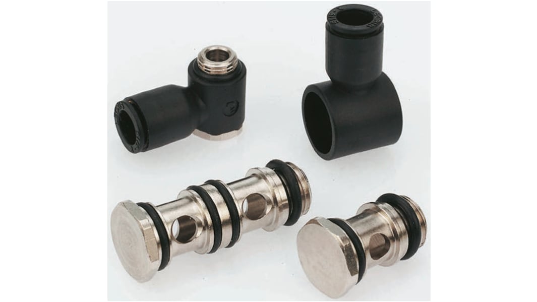 Legris LF3000 Series Banjo Threaded-to-Tube Adaptor, G 1/4 Male to Push In 8 mm, Threaded-to-Tube Connection Style