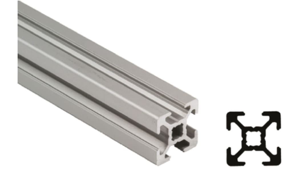 Bosch Rexroth MGE Alu Strebenprofil 40 x 40 mm, 4-fach Nut 10mm, Länge 3000mm
