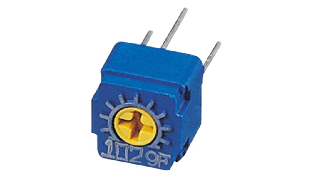 Nidec Components 半固定抵抗器（トリマポテンショメータ）, 10kΩ, ±10%, 0.5W, 1回転, スルーホール
