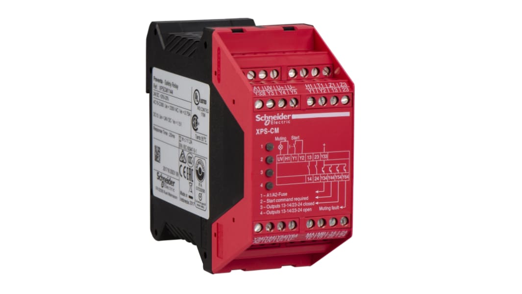 Relè di sicurezza Schneider Electric XPS CM, 24V cc, 2 contatti di sicurezza