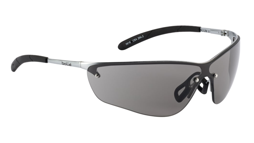 Bolle Safety SILIUM Anti-Mist Safety Glasses, Smoke PC Lens, Vented
