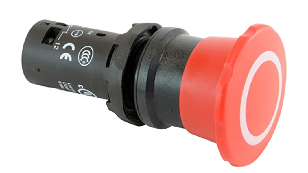 ABB 1SFA Series Pull Release Emergency Stop Push Button, Panel Mount, 22.5mm Cutout, SPDT, IP66, IP67, IP69K