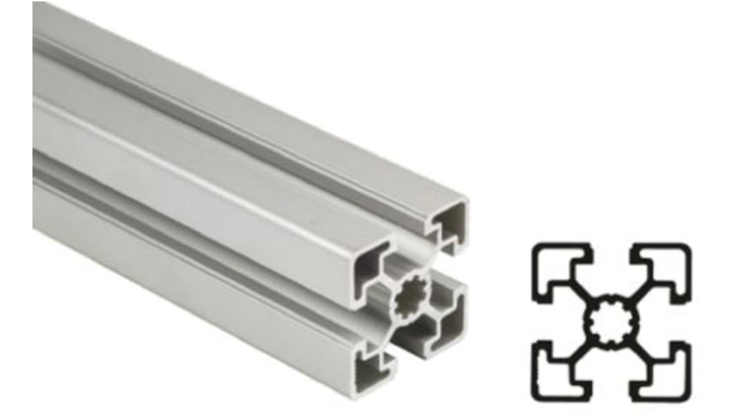 Bosch Rexroth MGE Alu Strebenprofil 45 x 45 mm, 4-fach Nut 10mm, Länge 1000mm
