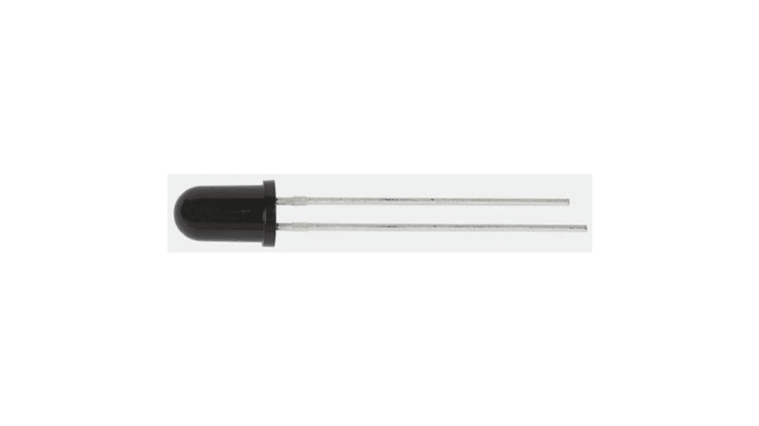 ams OSRAM THT NPN Fototransistor IR 12μs, 740nm → 1070nm / 4800μA, 2-Pin 3mm
