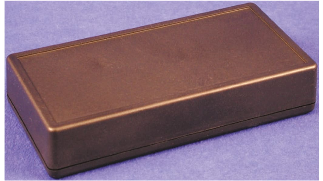 Caja portátil Hammond de ABS pirroretardante Negro, 220 x 110 x 44mm, , , muesca de teclado, IP54
