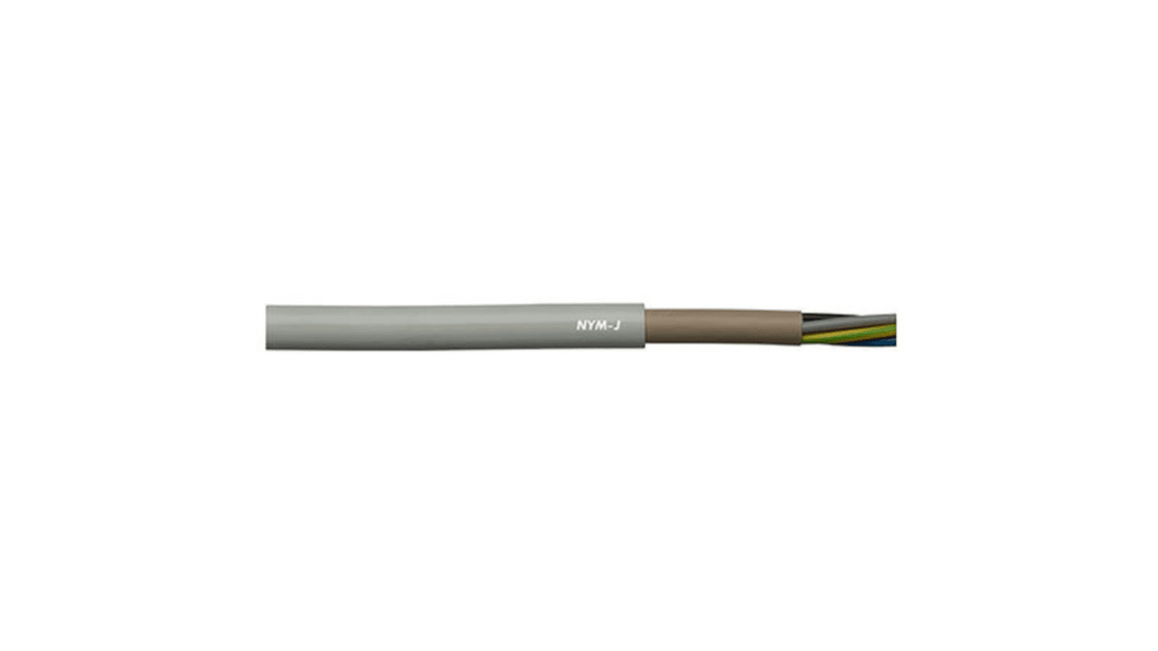 Lapp NYM-J, 50m 5 Core, Grey PVC Power Cable +50°C