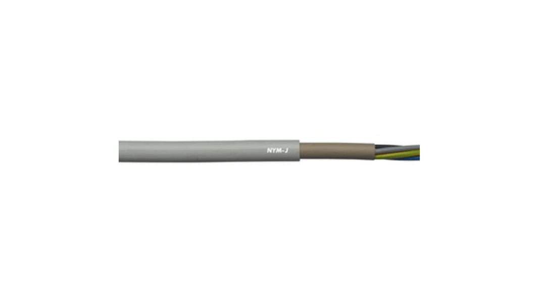 Lapp NYM-J, NYM-J, 50m 3 Core, Grey PVC Power Cable +50°C
