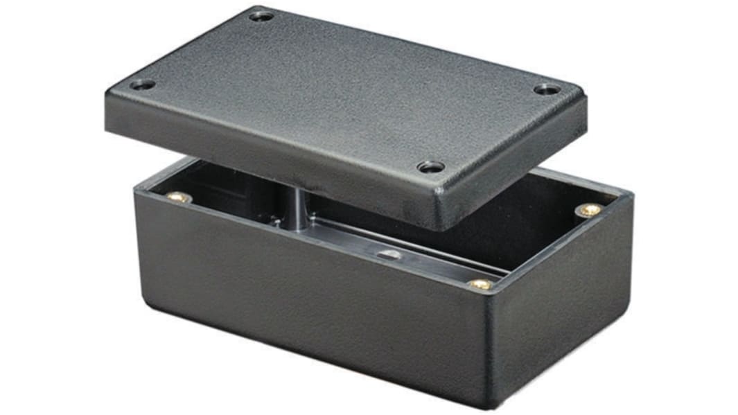 Caja Hammond de ABS pirroretardante Negro, 81 x 56 x 40.1mm, IP54, Apantallada