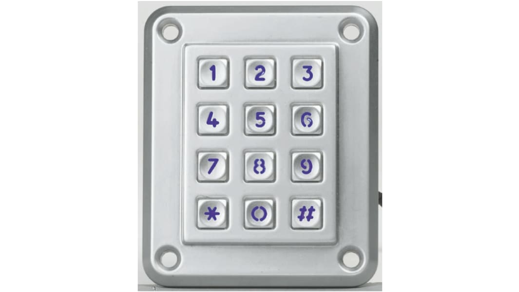 Teclado numérico, 12 teclas retroiluminado IP67
