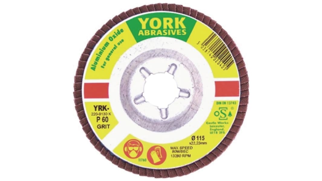 Disque abrasif RS PRO, P60, Grain P60, Ø 100mm, par 10