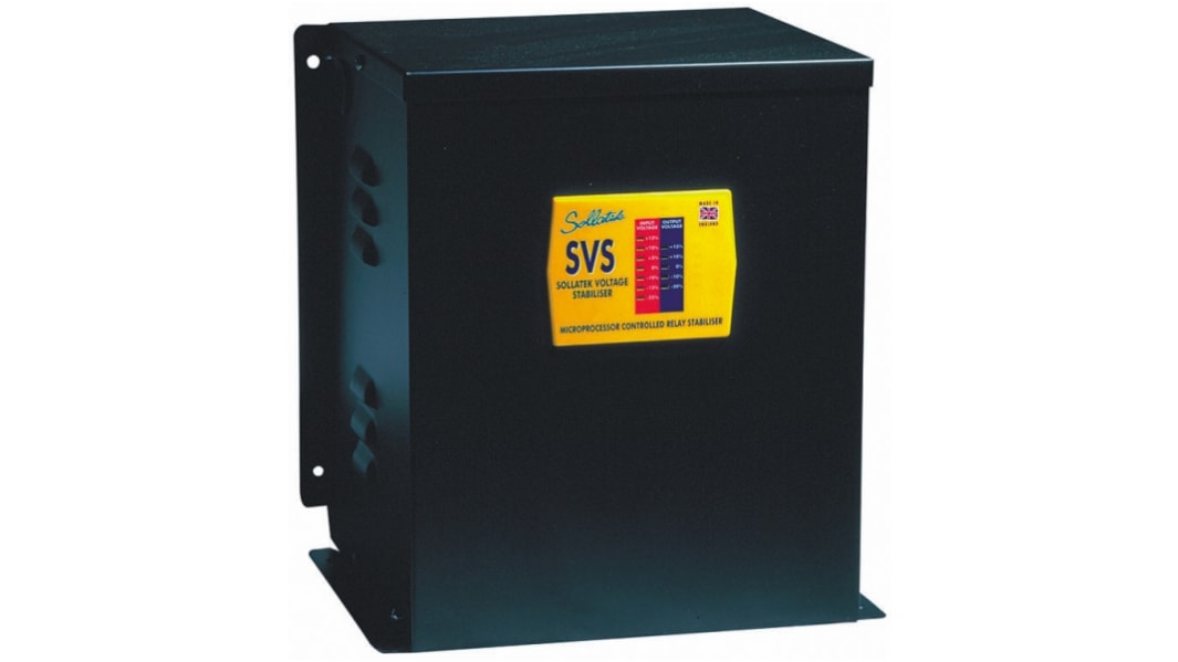 Sollatek Voltage Stabiliser 230V ac 75A Over Voltage and Under Voltage, 17250VA, Wall Mount